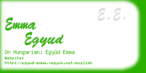 emma egyud business card